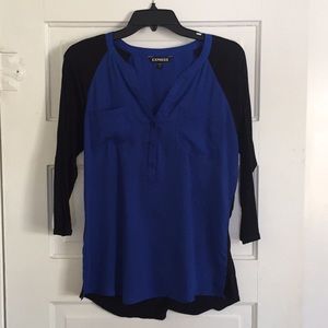 Express Blue/black blouse